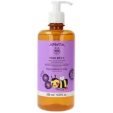 Apivita Mini Bees Gentle Kids Shampoo Blueberry & Honey Shampoo für feine Haare für Kinder 500 ml