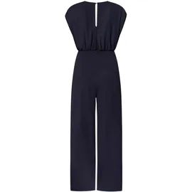Zero Overall "Damen Wickeloptik weites Bein", Damen, Gr. 34, Normalgrößen, patch cream, dunkelblau, Jersey, Obermaterial: 45% Polyester, 50% Polyester, 5% Elasthan. Füllung: .
