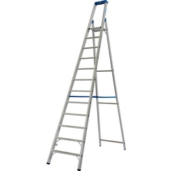 KRAUSE Stufen-Stehleiter »STABILO«, 12 Sprossen, Aluminium - silberfarben