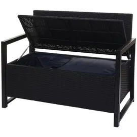 Mendler HWC-F39 2er Sitzbank 120 x 60 x 85 cm Grau