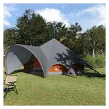 vidaXL Teepee Zelt für 7 Personen Grau/Orange