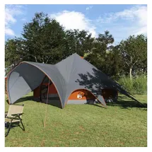 vidaXL Teepee Zelt für 7 Personen Grau/Orange