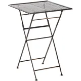 Beliani Garten-Bartisch klappbar 60 x 60 cm Schwarz/Gold