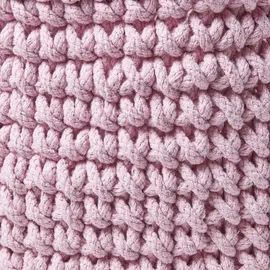 Homescapes Aufbewahrungskorb gestrickt rund 37 x 21 cm rosa