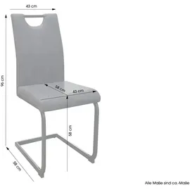 byLIVING Esszimmerstuhl Banff Webstoff anthrazit 2er Set