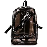 BSTOB Transparenter Rucksack Damen, große Kapazität, lebendige Farben, transparenter Rucksack, Arbeitstasche, wasserdicht, PVC