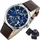 Tommy Hilfiger Henry 1710476 Herrenuhr - Blau/Braun/Silber