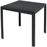 INDA-EXCLUSIV Gartentisch 90 x 90 x 74 cm anthrazit/schwarz