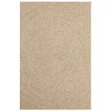 vidaXL Teppich 120x170 cm Jute-Optik Indoor und Outdoor - Braun