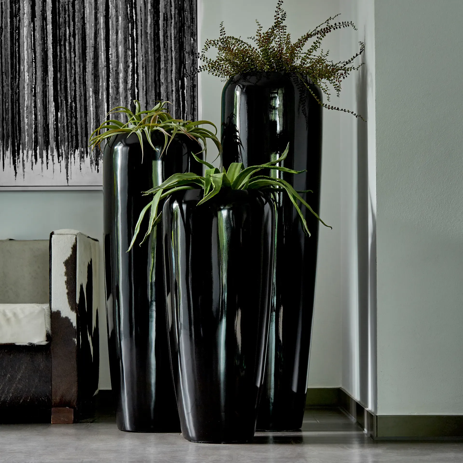 Vase Cleo - Schwarz - 75 cm