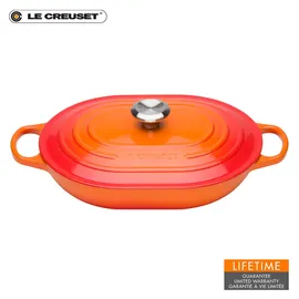 Le Creuset Oblong Signature 31 cm oval ofenrot