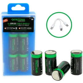 PATONA Premium CR123A 450 mAh 4 St.