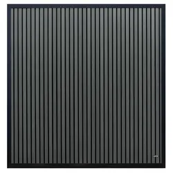 Elephant Dark Line Stripesvertikal WPC Zaun, Anthrazit co-extrudiert 180x180cm