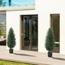 Homcom Künstliche Zypresse 2er-Set groß 90 cm