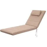 Bjird - Liegenauflage, Auflage Gartenliege 195x60x7 cm - Polsterauflage für Sonnenliege, Auflagen für Deckchair - wasserabweisend, doppelseitig - Beige