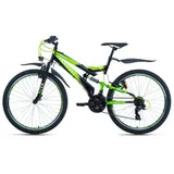 KS-CYCLING KS Cycling Mountainbike Fully ATB 26" Topeka schwarz-grün RH 48 cm