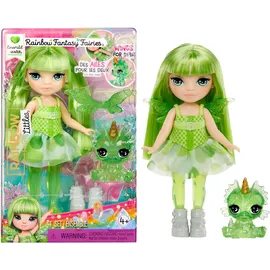 MGA Entertainment Rainbow High Littles Rainbow Fantasy Fairies 14 cm Puppe - Emerald, Grün