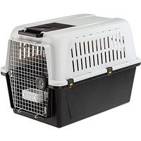 Ferplast Hundetransportbox Transportbox für mittelgroße Hunde ATLAS 50, Reisebox für Hunde, Sicherheitsverriegelung, Lüftungsgitter, 55,5 x 81 x h 59,5 cm Grau