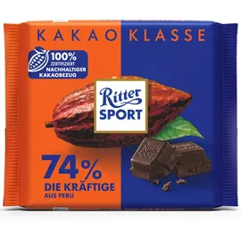 schokolade-tafel Ritter Sport Edelbitter Kakao Klasse die Kräftige aus Peru 100g