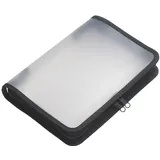 FolderSys Reißverschlussbeutel transparent/schwarz 0,5 mm, 1 St.