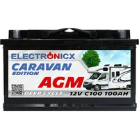 Electronicx Caravan Edition V2 AGM Batterie 100Ah 12V 17,5 x 19 cm