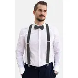 MASSI MORINO Hosenträger-Set in Grau | Gr.: onesize