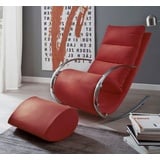 MCA Furniture Relaxsessel York mit Hocker, rot