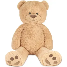 Brubaker XXL Teddybär 100 cm groß - Beige - Stofftier Plüschtier Kuscheltier