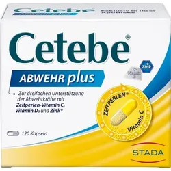 Cetebe ABWEHR plus Vitamin C+Vitamin D3+Zink Kapseln 120 Stück 120 St