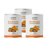 Acurmin Ferment – Fermentiertes Bio-Kurkuma-Pulver – mit postbiotischen Effekten – 1 g Kurkuma-Pulver (3er-Pack)