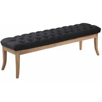 CLP Sitzbank Ramses Stoff antik-hell schwarz/150 cm