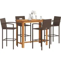 vidaXL Gartenbar-Set 5-tlg. Braun
