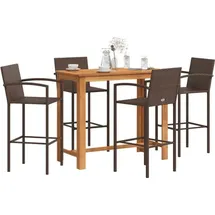 vidaXL Gartenbar-Set 5-tlg. Braun