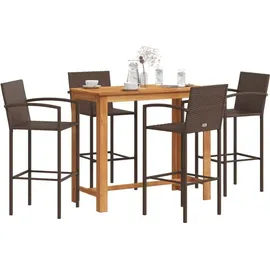 vidaXL Gartenbar-Set 5-tlg. Braun