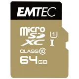 Emtec microSDXC Gold+ 64GB Class 10 + SD-Adapter