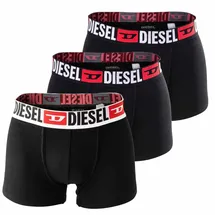 Diesel Herren Boxershorts, 3er Pack - UMBX-DAMIENTHREEPACK, Trunks, Cotton Stretch Schwarz/Weiß S