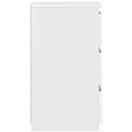 vidaXL Nachttische 2 Stk. Weiß 40x35x62,5 cm Holzwerkstoff