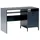 beautysofa Schreibtisch LINNA LS-12 – Moderner mit Geriffelte & Metallbeinen, Farbe: Indigo - Dunkelblau