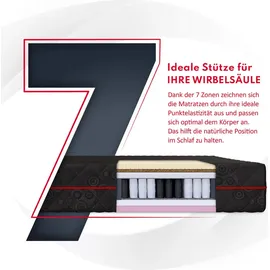 Fdm Taschenfederkernmatratze BLACK 160 x 200 cm H3/H4