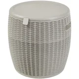 casa.pro Kühlbox-Hocker Avetrana 44xØ40 cm Hellbraun