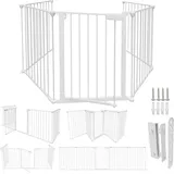 SWANEW Kaminschutzgitter 5x Kamingitter 310x75cm Kinderschutzgitter Absperrgitter Schutzgitter Ofenschutzgitter Türschutzgitter Laufstall