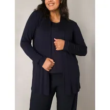 Base Level Curvy Strickjacke Ayla Blau 54