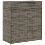 vidaXL Gartenschrank Grau 105x55x113 cm Poly Rattan