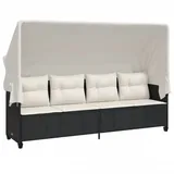 vidaXL Sonnenliege 59 x 59 x 25 cm Schwarz