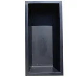 Wacredo GFK Rechteckbecken 240 x 120 x 60cm Kneippbecken Teichbecken Wasserspielbecken architektonisches Wasserbecken für Wasserspiel Glasfaser (Schwarz)