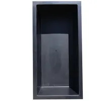 Wacredo GFK Rechteckbecken 240 x 120 x 60cm Kneippbecken Teichbecken Wasserspielbecken architektonisches Wasserbecken für Wasserspiel Glasfaser (Schwarz)