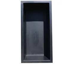 Wacredo GFK Rechteckbecken 240 x 120 x 60cm Kneippbecken Teichbecken Wasserspielbecken architektonisches Wasserbecken für Wasserspiel Glasfaser (Schwarz)