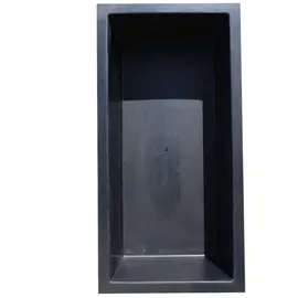 Wacredo GFK Rechteckbecken 240 x 120 x 60cm Kneippbecken Teichbecken Wasserspielbecken architektonisches Wasserbecken für Wasserspiel Glasfaser (Schwarz)