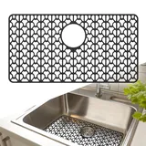 Silikon Spülbeckenmatte, Spülbeckeneinlage 66 x 35cm, Spülbeckenschutz Zusammenklappbar, Hitzebeständig und rutschfest Küchen-Abtropfuntersetzer Schutzeinlage, Sink Mat für Spüle