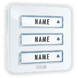 m-e Klingelplatte KTA-3 W, Namensschild, Weiß